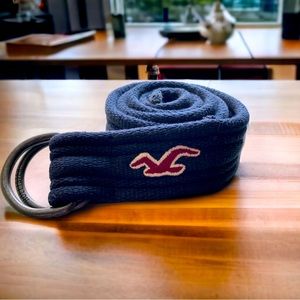 🌞Summer Clearance Hollister California Navy Blue Mens Canvas Belt 40” GUC